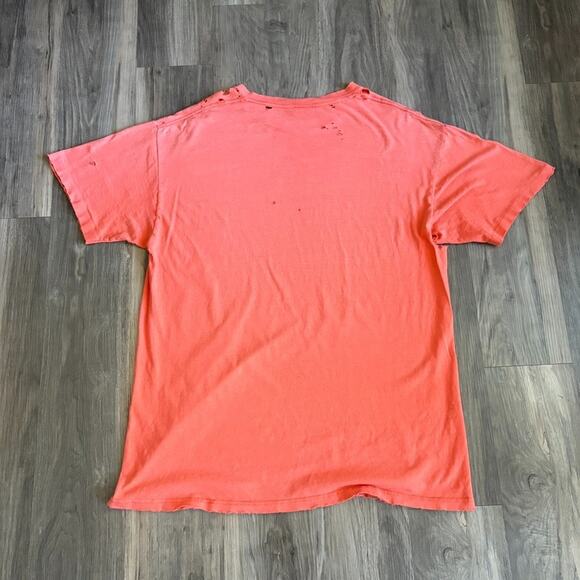 Vintage PAPER THIN Distressed Sun Fade Gradient Burnout T-Shirt Men's Size XL - Picture 9 of 10
